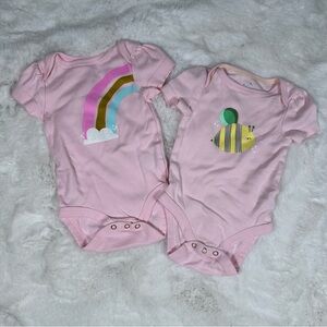 Cloud Island Baby Girl Set Of Bodysuits
